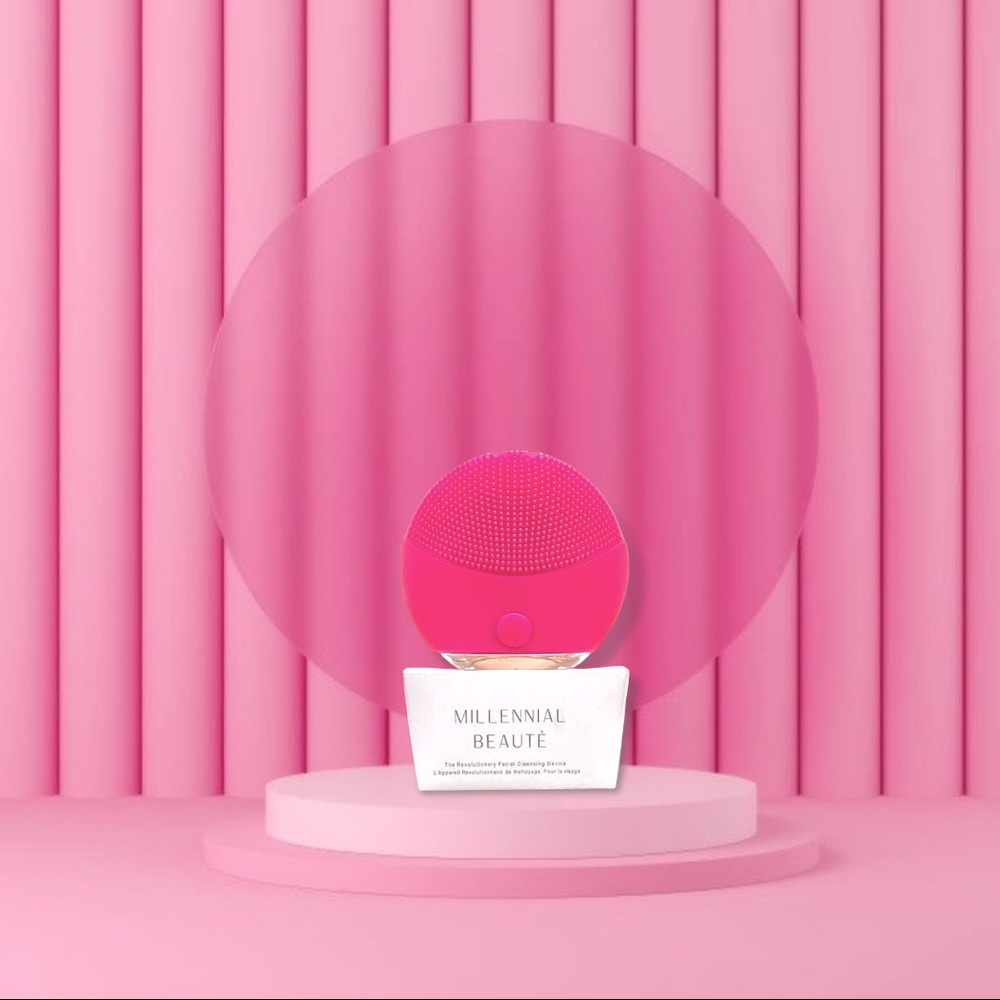 Millennial beauty T-sonic facial cleansing device - pink